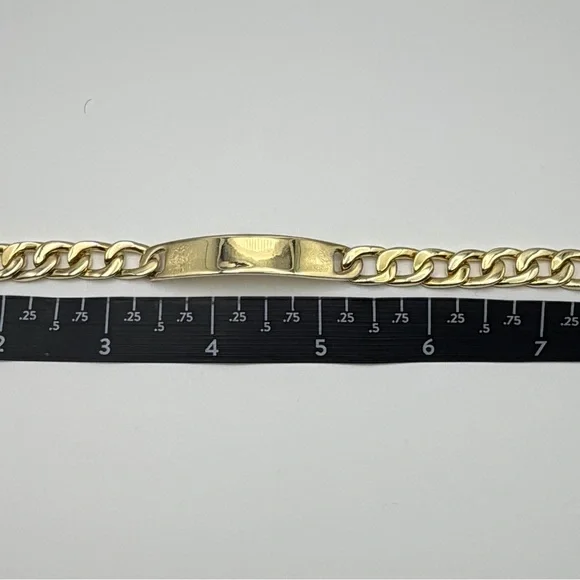 Classic Men's Gold plated over silver Bracelet with Curb Chain